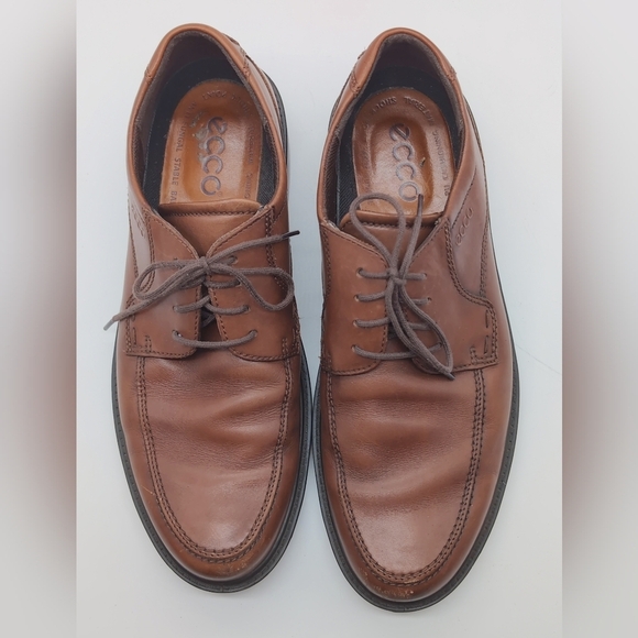 ECCO Men’s Brown Leather sz 11.5 Apron Toe Lace-Up Dress Shoes main image 5